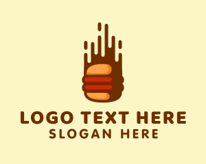 Fast Hamburger Burger Logo