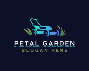 Lawn Mower Grass Turf logo design