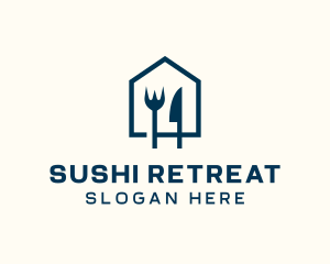 Blue Home Restaurant  logo design