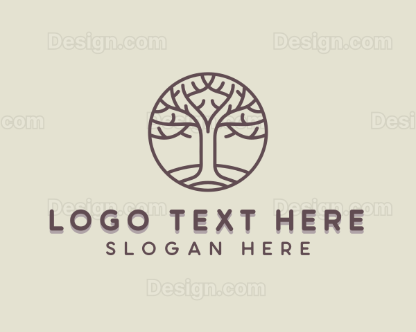 Tree Branch Gardening Logo