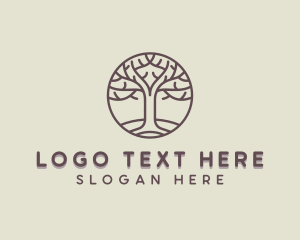 Tree Branch Gardening Logo