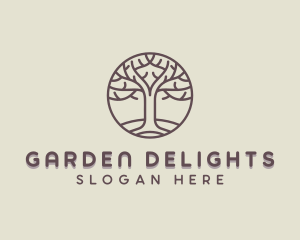 Tree Branch Gardening logo design