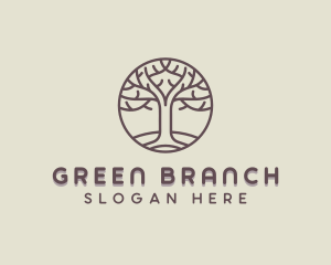 Tree Branch Gardening logo design