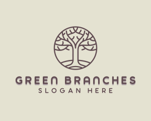 Tree Branch Gardening logo design