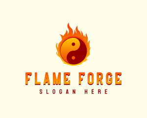 Yin Yang Fire logo design