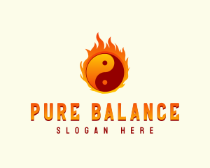 Yin Yang Fire logo design