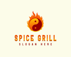 Yin Yang Fire logo design