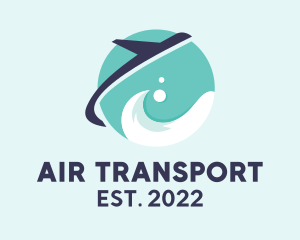 Plane Ocean Transport  logo design