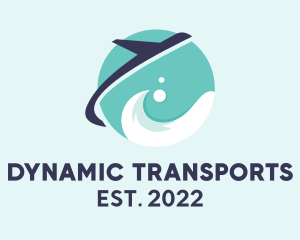 Plane Ocean Transport  logo design