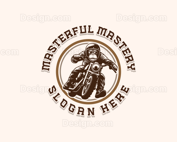 Motorcycle Monkey Biker Logo