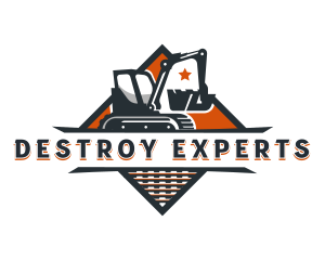 Excavator Demolition Construction logo