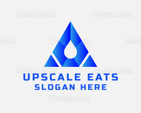 Triangle Water Droplet Logo