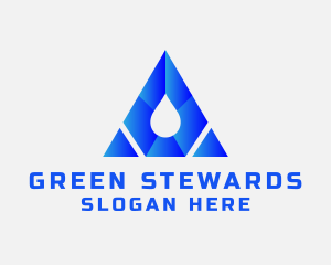 Triangle Water Droplet Logo