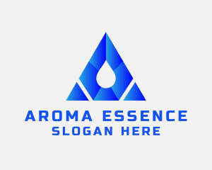 Triangle Water Droplet logo design