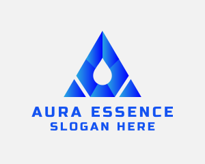 Triangle Water Droplet logo design