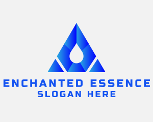 Triangle Water Droplet logo design