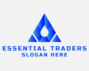 Triangle Water Droplet logo design