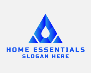 Triangle Water Droplet logo design