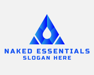 Triangle Water Droplet logo design