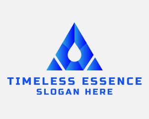 Triangle Water Droplet logo design