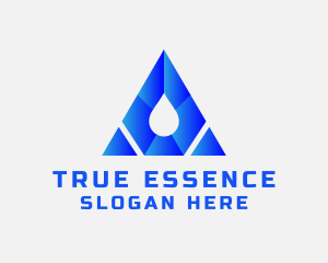 Triangle Water Droplet logo design