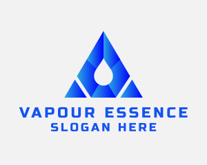 Triangle Water Droplet logo design