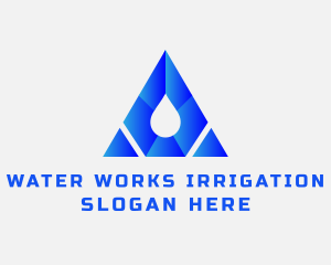 Triangle Water Droplet logo design