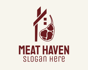 Meat Butcher House  logo design