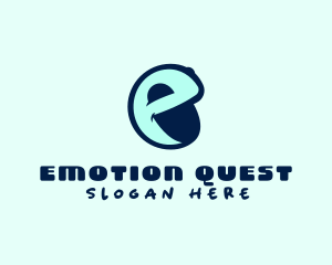 Face Emoji Letter E logo