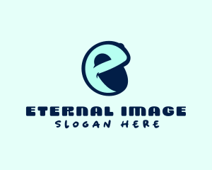 Face Emoji Letter E logo design