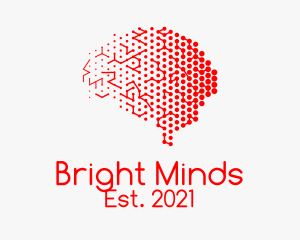 Red Digital Brain  logo