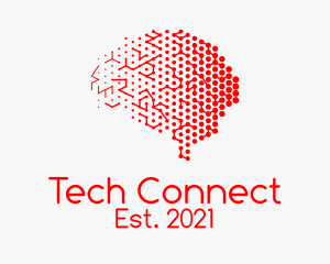 Red Digital Brain  logo