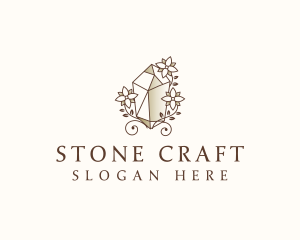 Floral Gemstone Crystal logo design