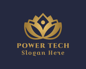 Floral Yoga Lotus  Logo