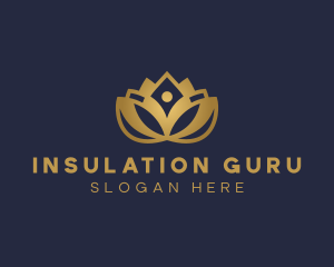 Floral Yoga Lotus  logo design