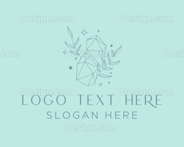 Elegant Crystal Leaves Logo