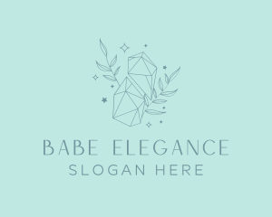 Elegant Crystal Leaves logo design