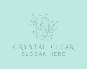 Elegant Crystal Leaves logo design