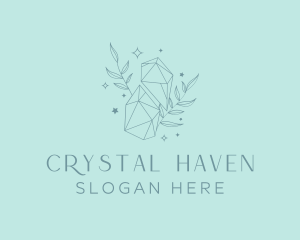 Elegant Crystal Leaves logo design