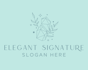 Elegant Crystal Leaves logo design