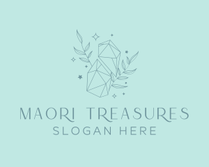 Elegant Crystal Leaves logo design