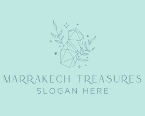 Elegant Crystal Leaves logo design