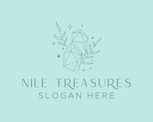 Elegant Crystal Leaves logo design