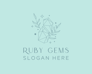 Elegant Crystal Leaves logo