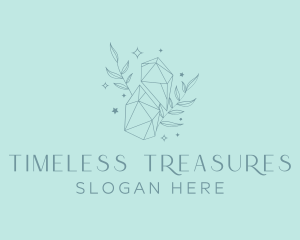 Elegant Crystal Leaves logo design