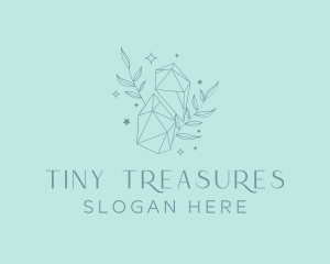 Elegant Crystal Leaves logo design