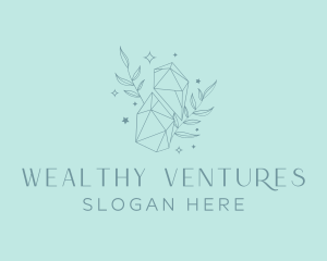 Elegant Crystal Leaves logo design