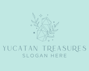 Elegant Crystal Leaves logo design