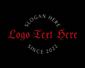 Simple Gothic Tattoo logo design