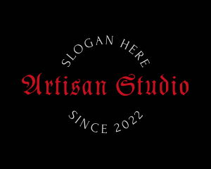 Simple Gothic Tattoo logo design